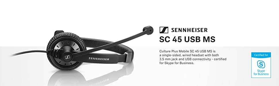هدست تک گوش اپراتوری باسیم USB سنهایزر Sennheiser SC45